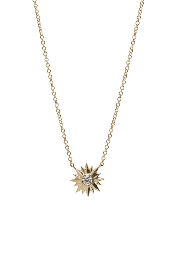 Kai Linz - Starburst Single Diamond Necklace