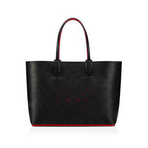 【ChristianLouboutin】VIP価格【Cabataラフィア】ラージ Christian Louboutin Large Cabata Metallic Straw Spikes