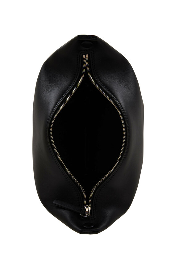 The Row - Les Bains Black Smooth Leather Top Handle Bag