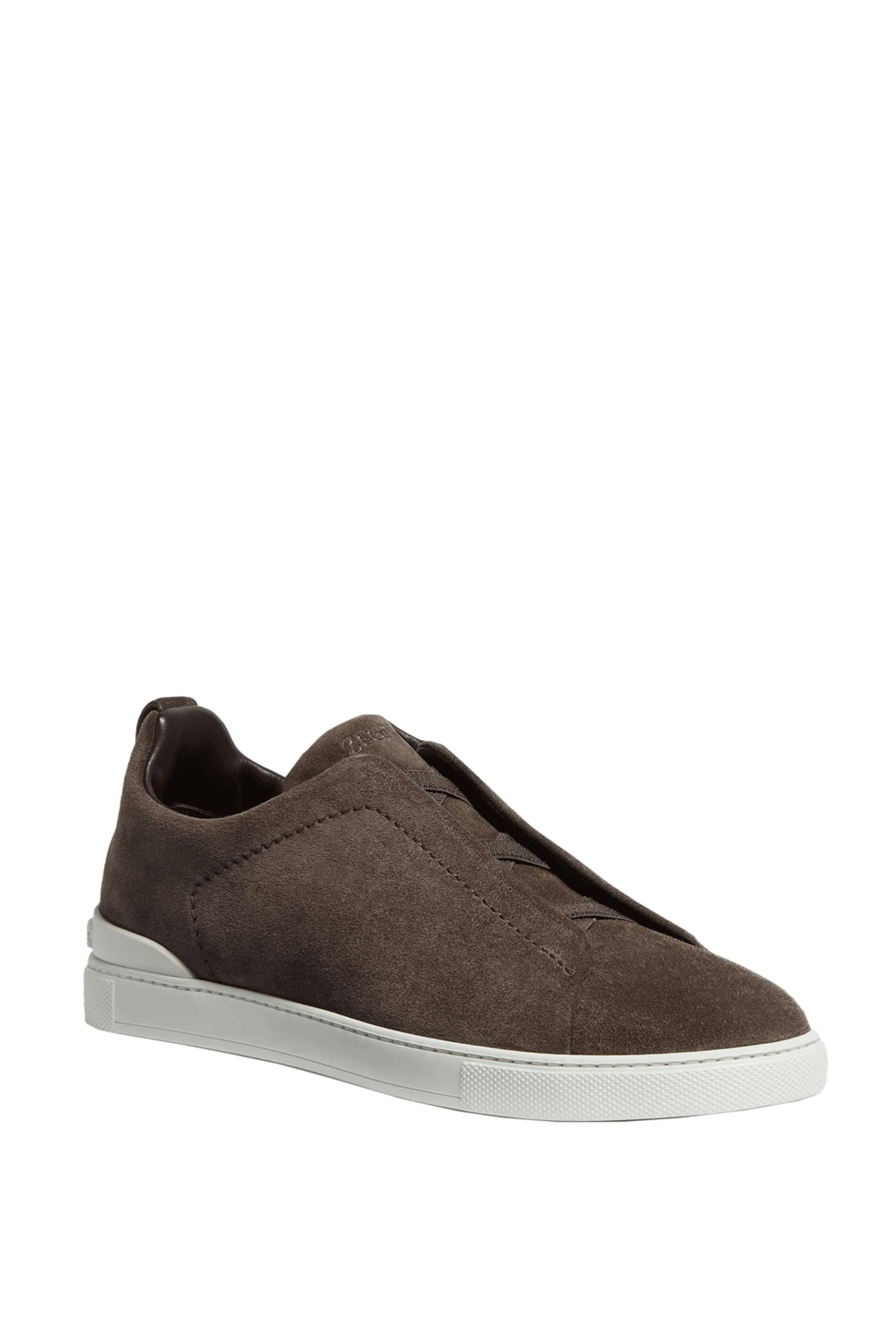 Zegna - Triple Stitch Mocha Suede Sneaker