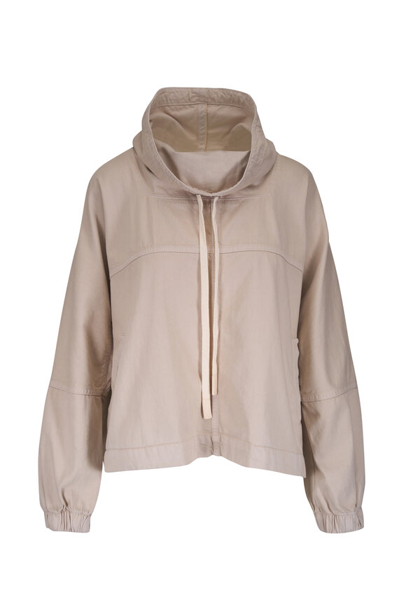 TWP Pull Me Over Bone Sandshell Denim Hoodie - view 1