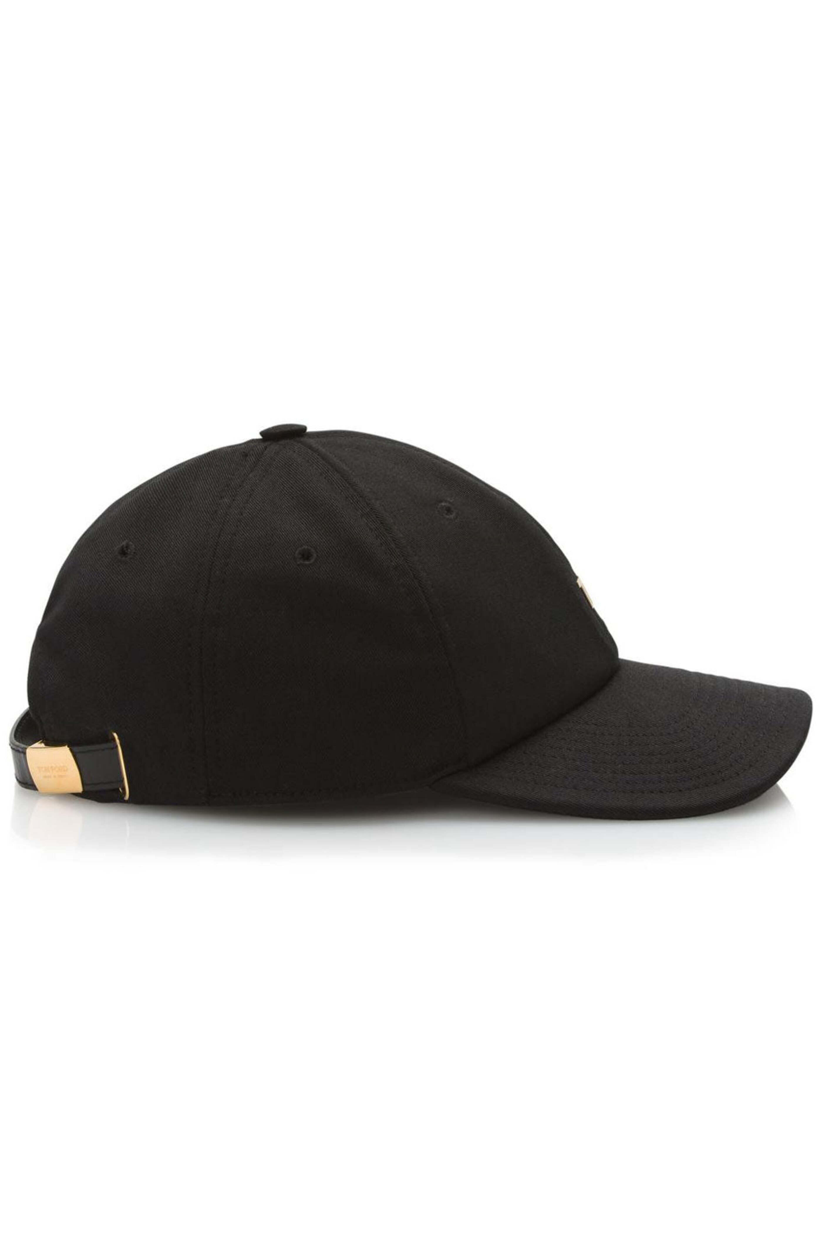 Tom Ford - Cotton Canvas Baseball Cap in Black | Mitchell Stores