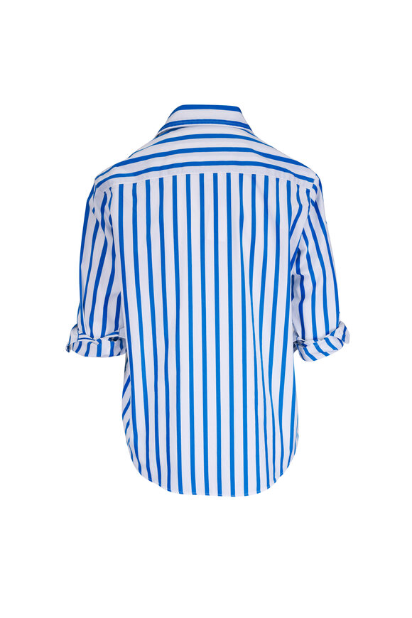 Frank & Eileen Eileen Blue & White Stripe Relaxed Button Up Shirt - view 3