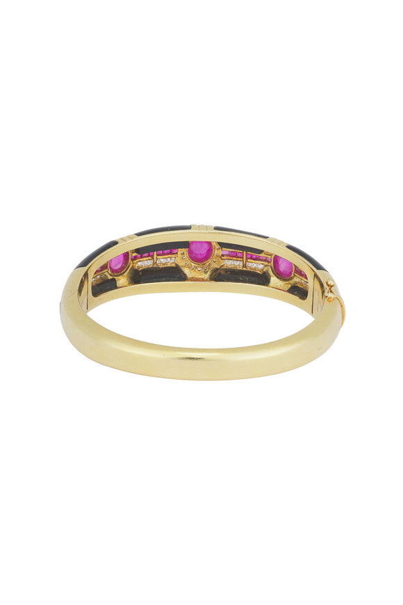 Courtney Davis Ruby, Onyx & Diamond Bangle - view 2