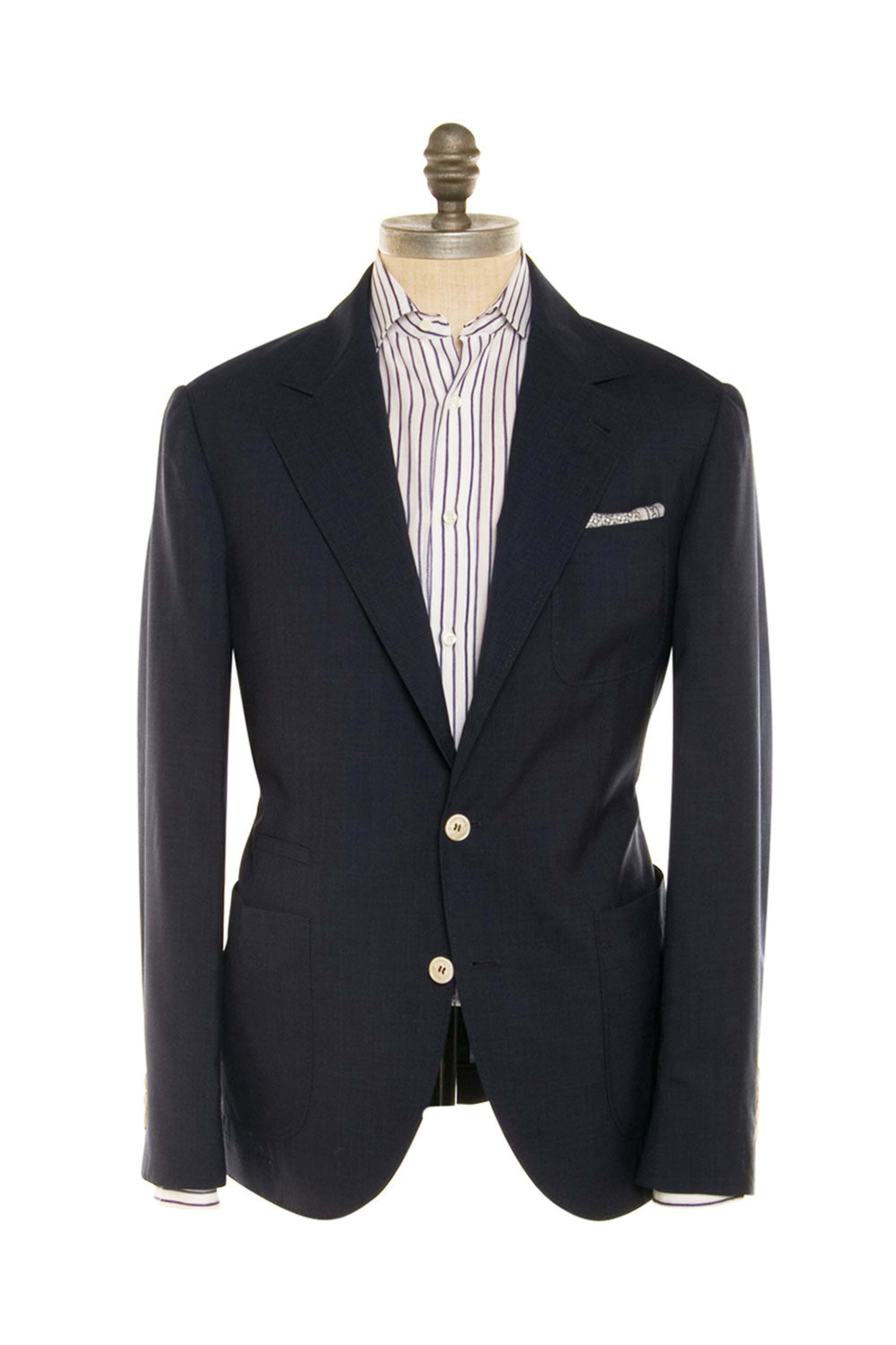 Brunello Cucinelli - Navy Plaid Lightweight Sportcoat