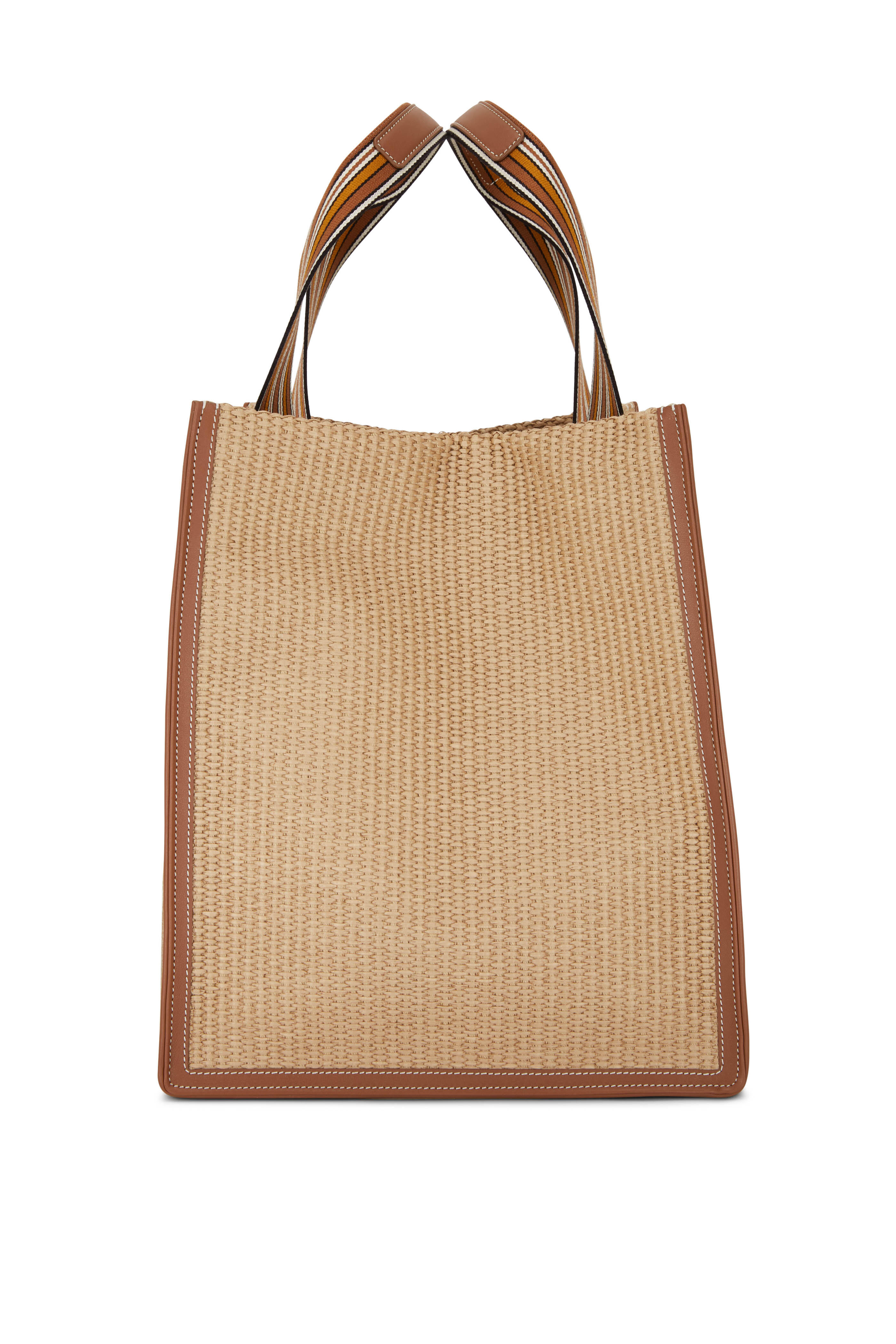 Loro Piana - Natural & Saddle Brown Canvas Tote Bag