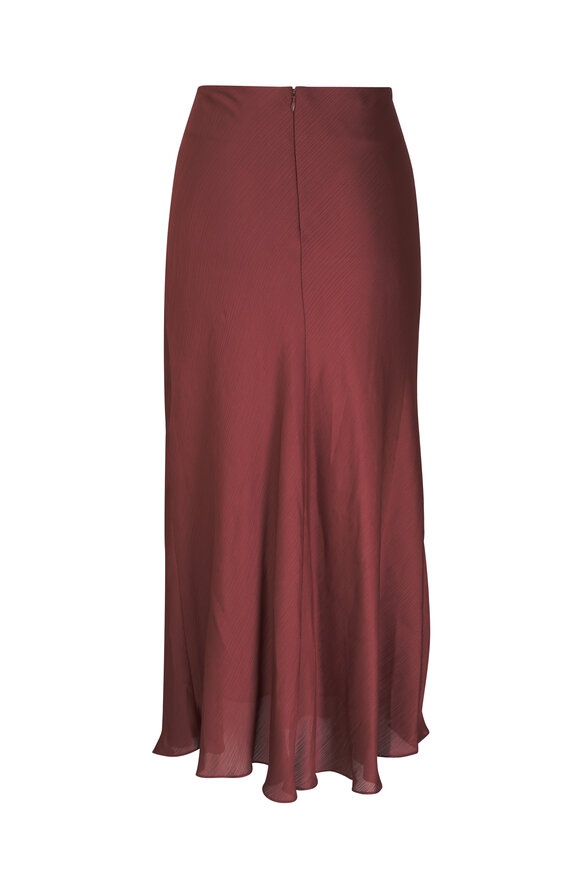 Lela Rose - Chestnut A-Line Midi Skirt 