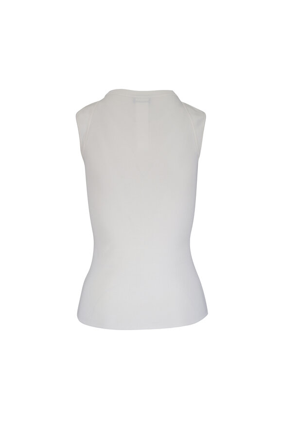 Akris Ecru Stretch Silk Tank - view 3