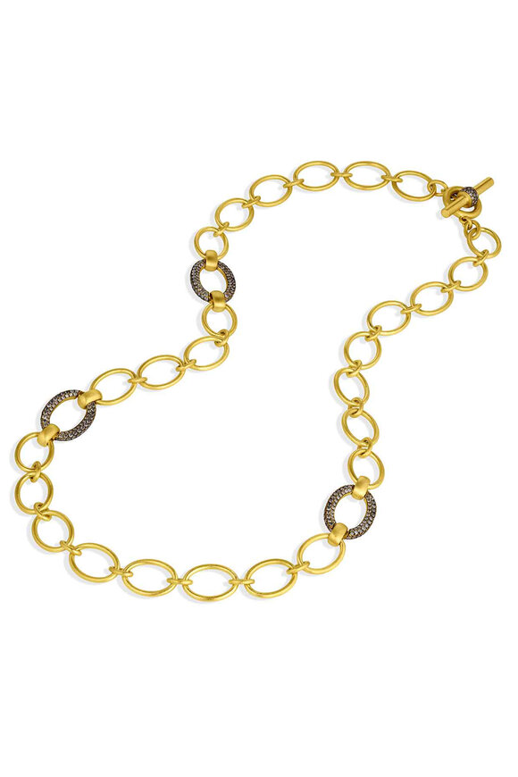 Leigh Maxwell 18k Yellow Gold Large Handmade Chain Necklace - view 2