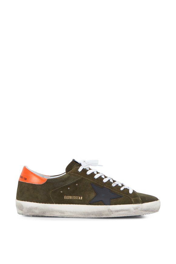 Golden Goose - Men's Superstar Olive Green Suede Sneaker