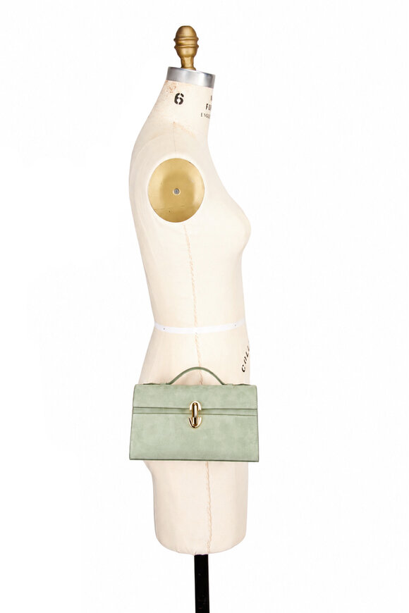 Savette Symmetry Pochette Cactus Suede Top Handle Bag - view 5
