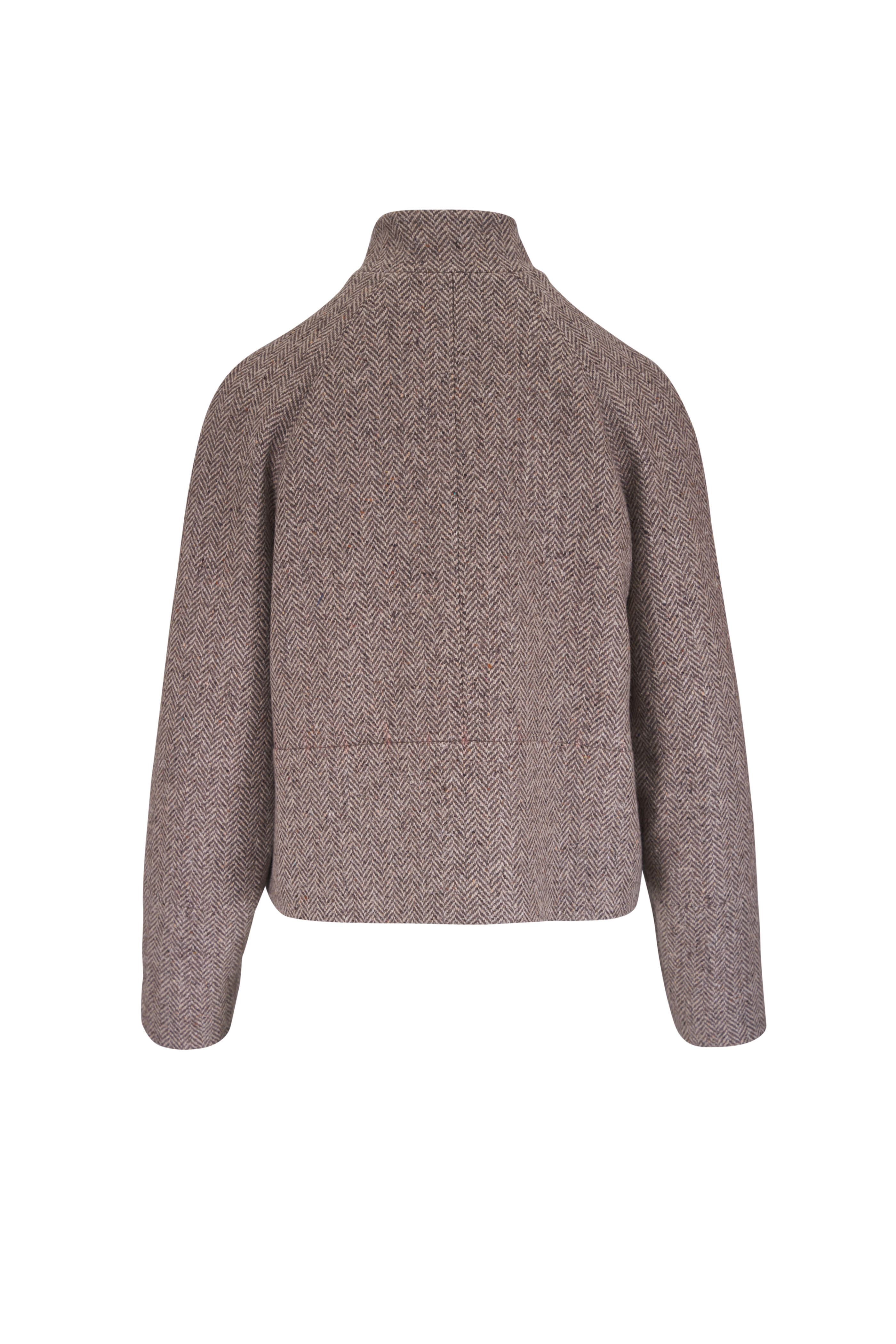 Kiton - Beige & Brown Cashmere Virgin Wool Jacket - view 2