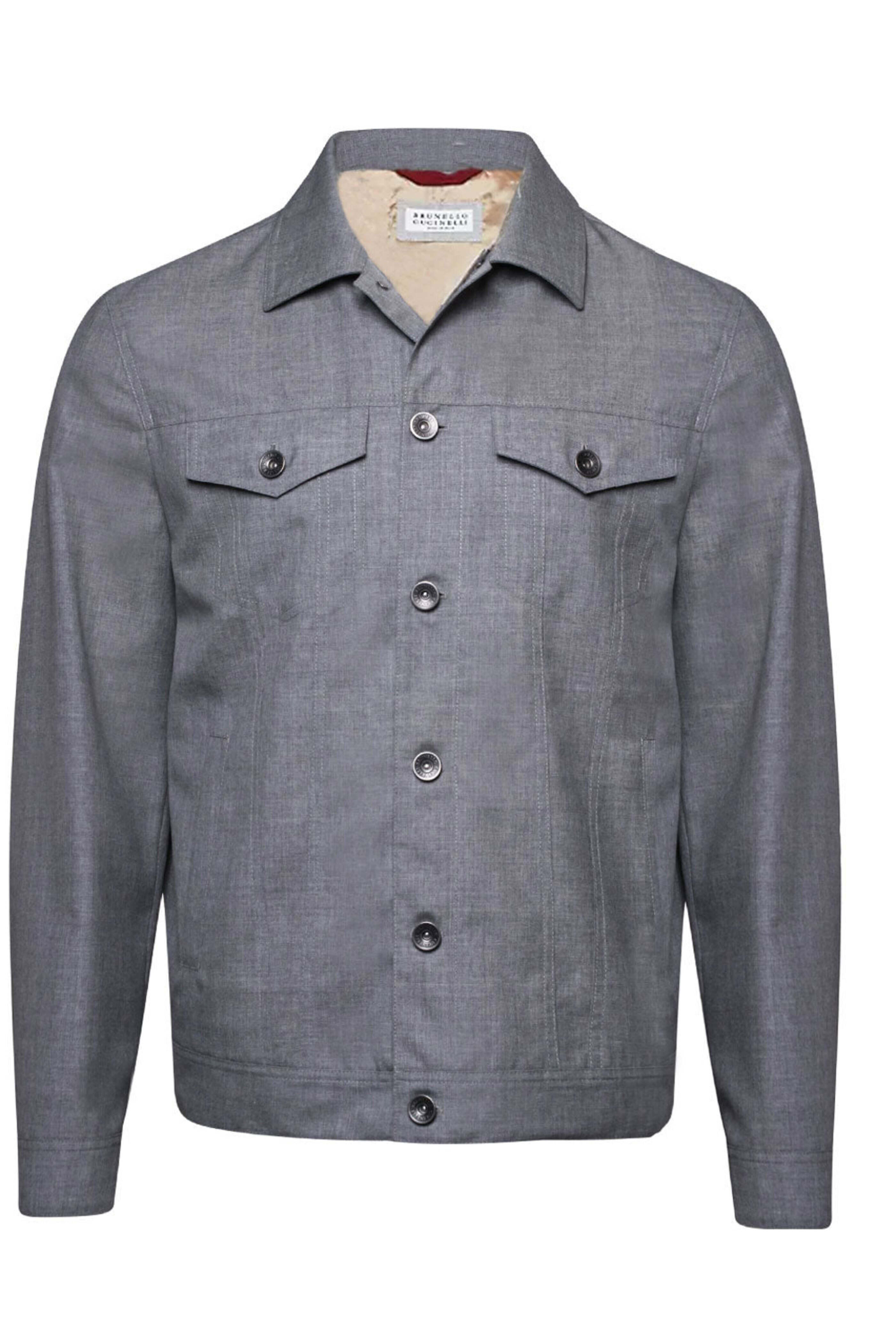Brunello Cucinelli - Four Pocket Grey Denim Jacket