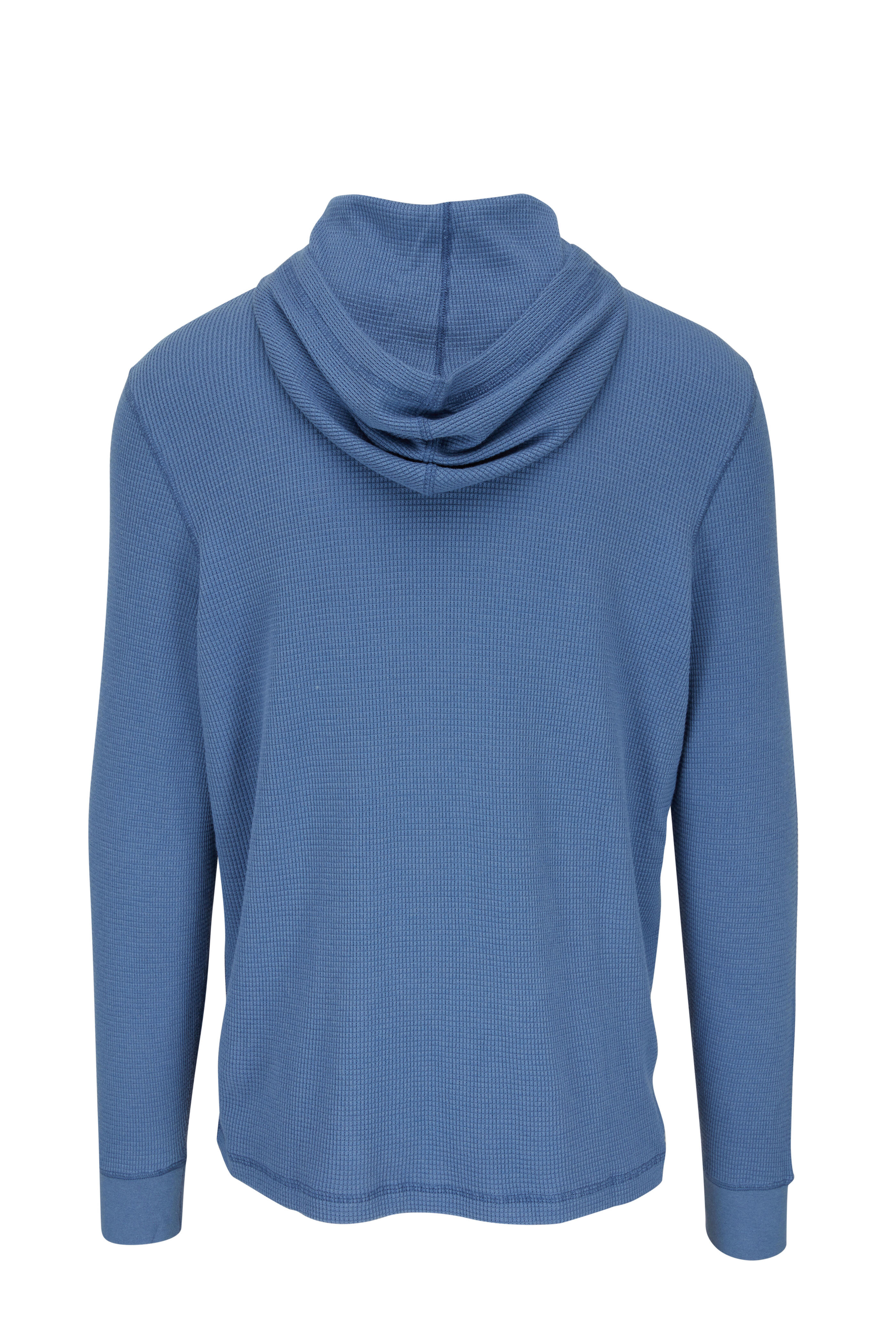 Faherty Brand - Legend™ Breaker Blue Waffle Hoodie