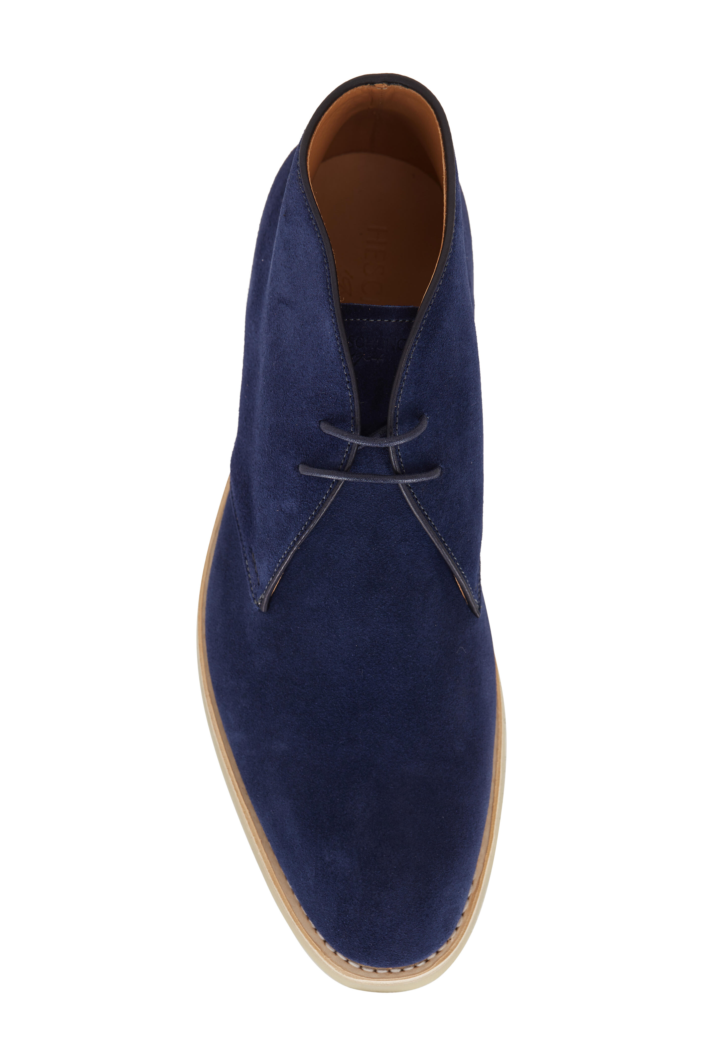 Heschung - Murier Velours Blu Suede Lace Up Boot