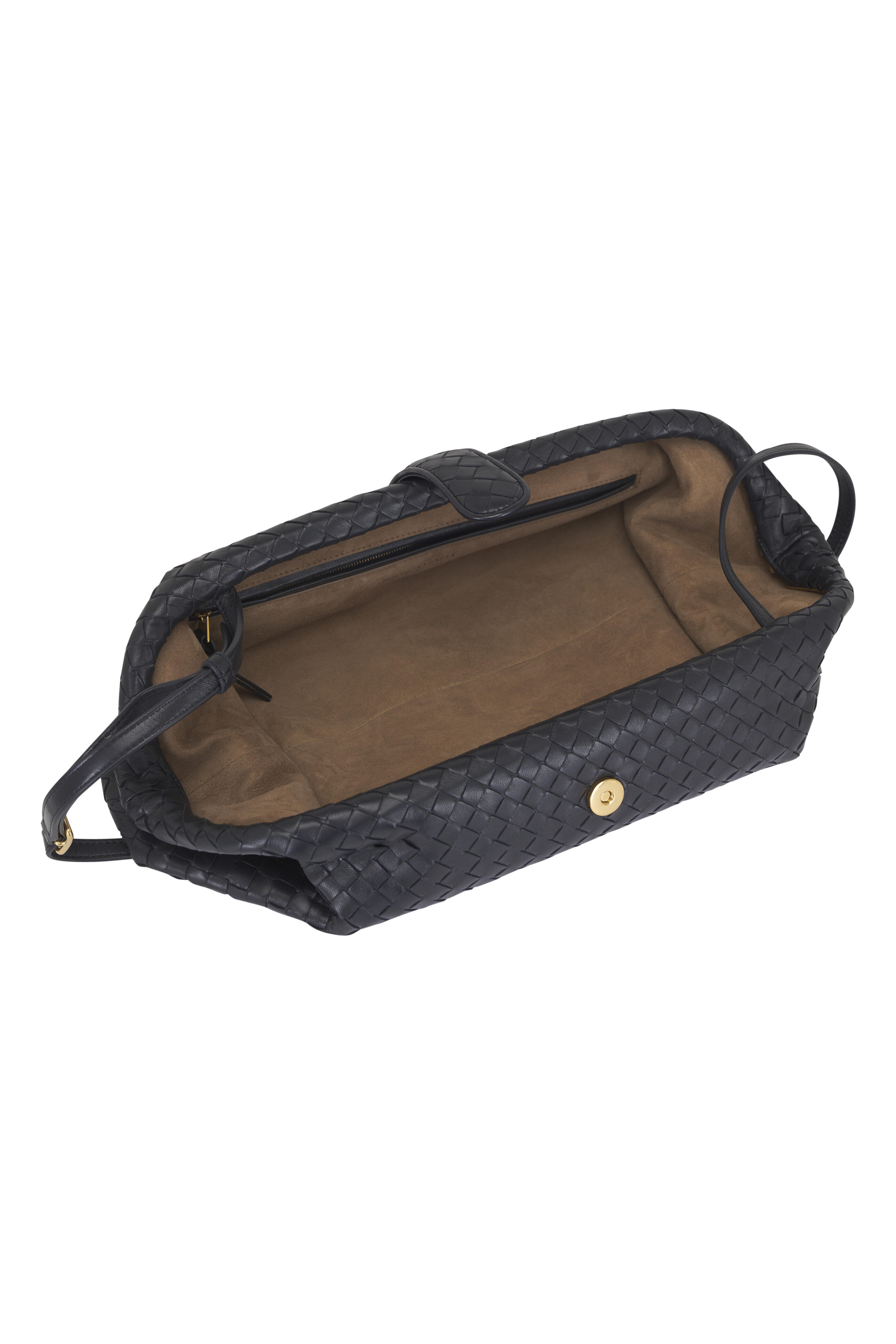 Bottega Veneta - Lauren 1979 Midnight Intrecciato Leather Clutch