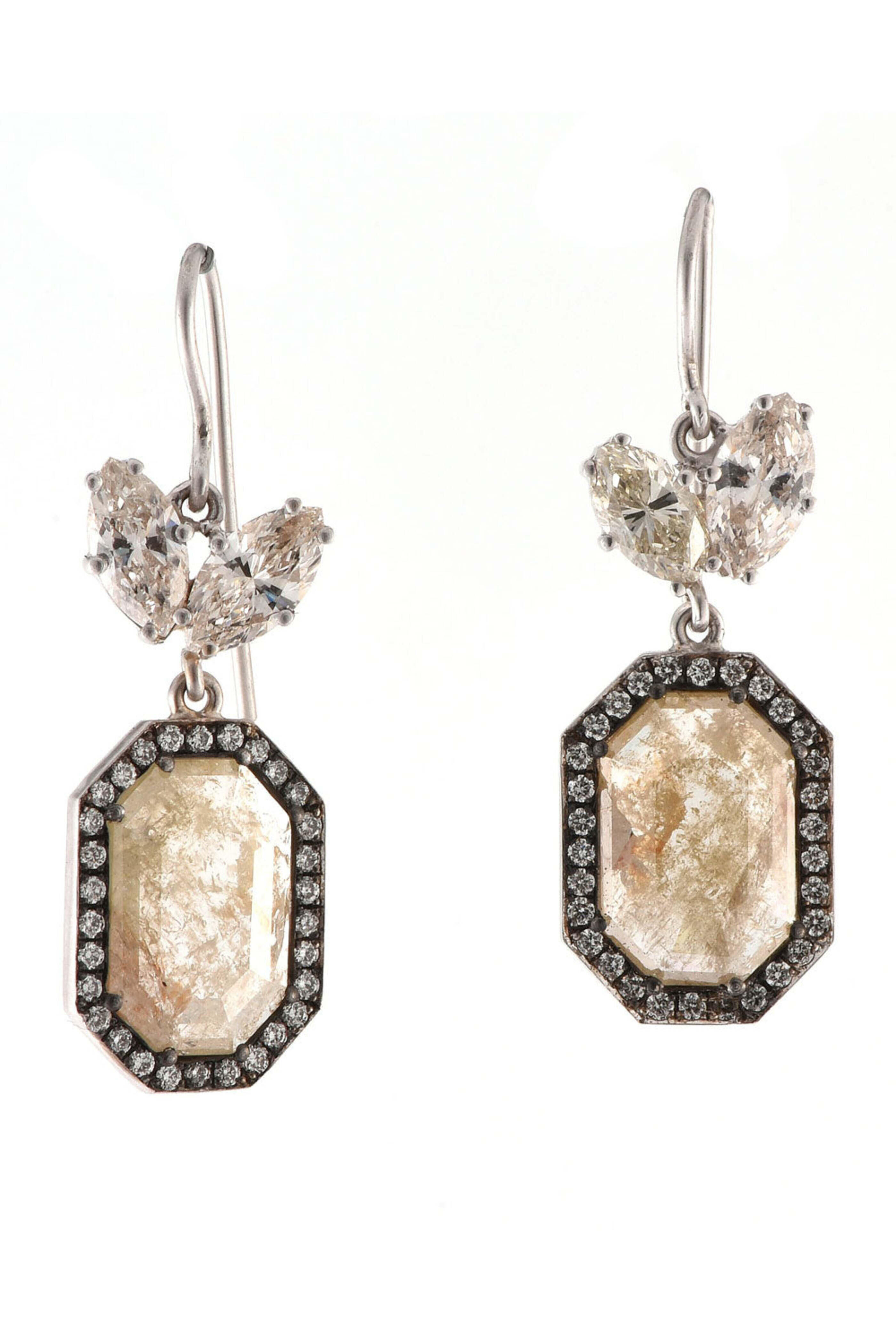 Sylva & Cie - Diamond Drop Earrings
