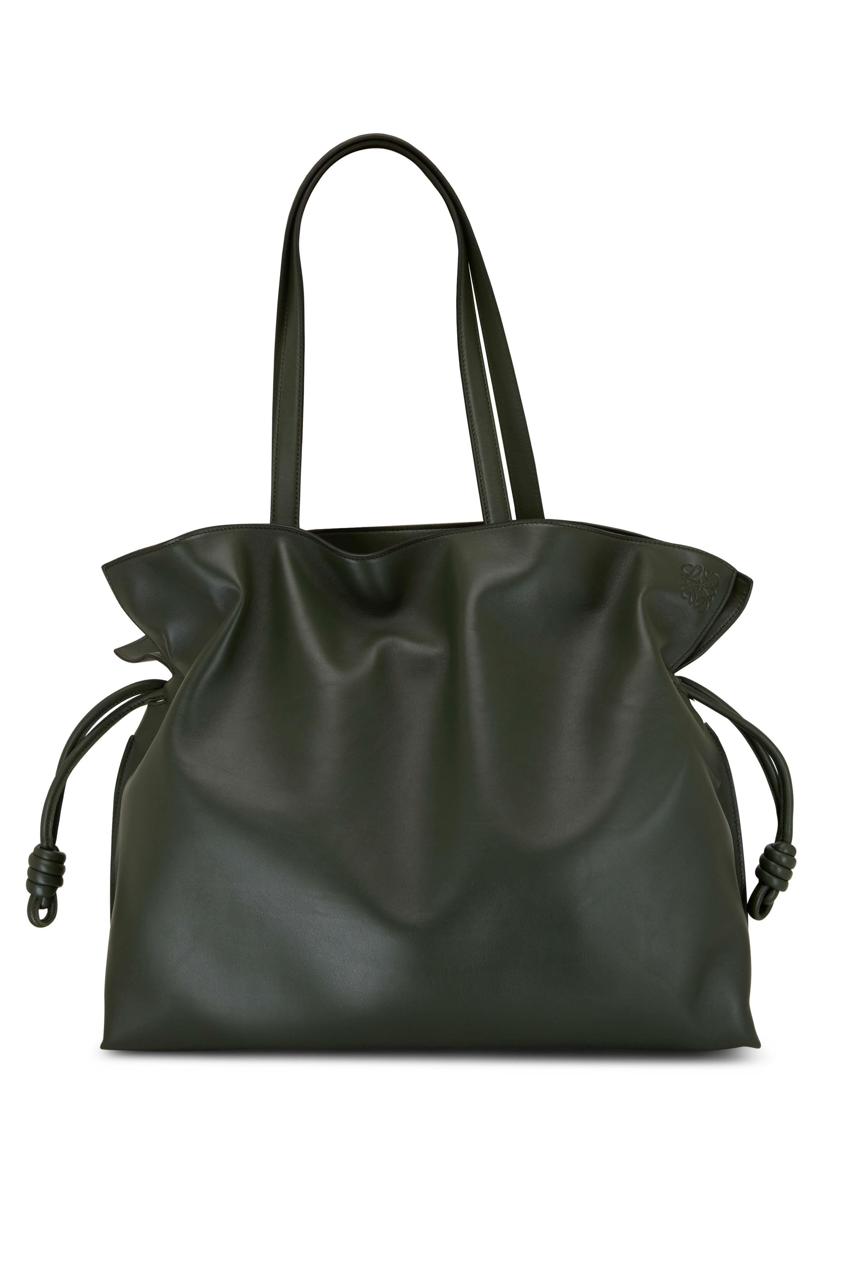 Loewe - Flamenco Vintage Khaki Leather XL Tote