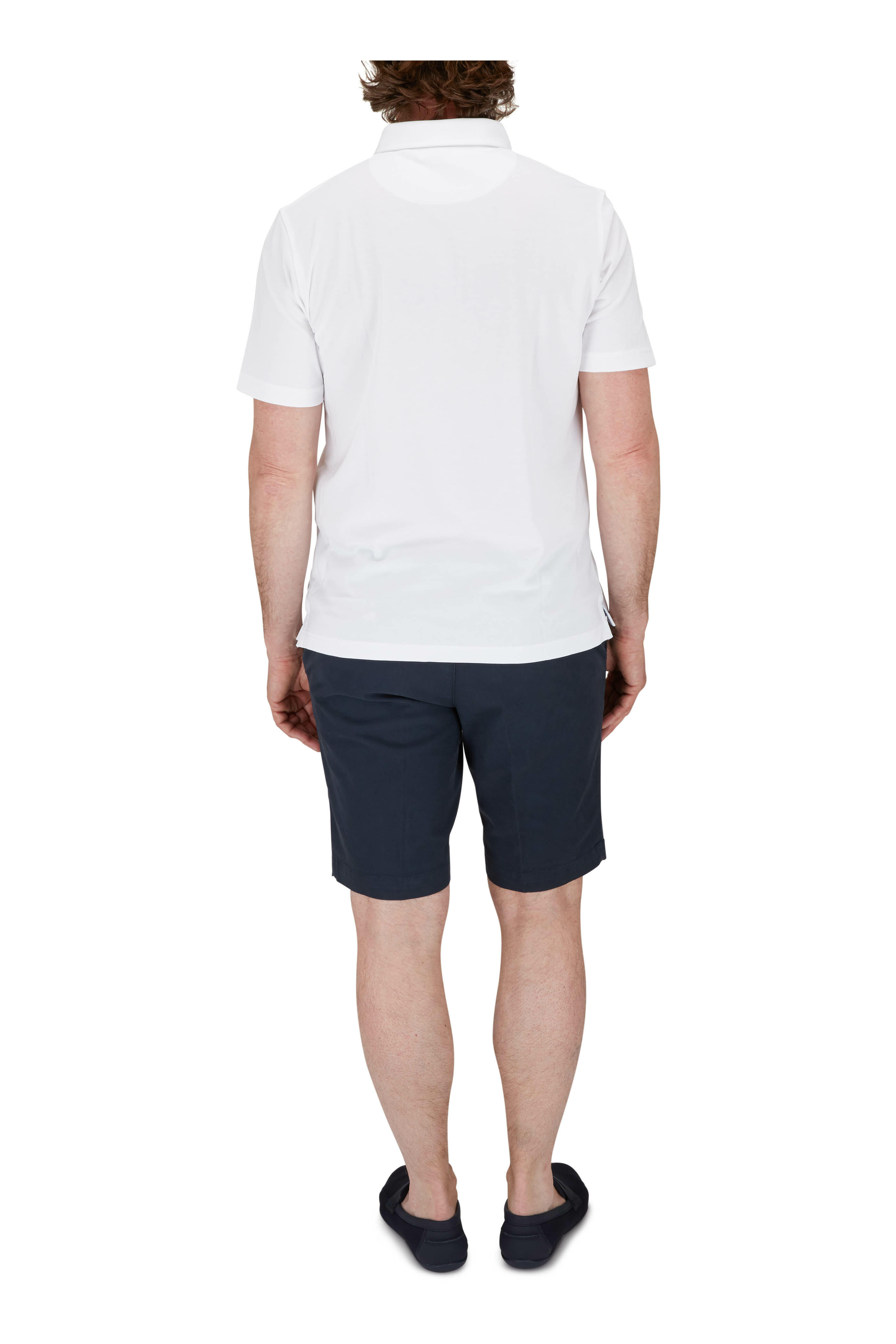 PT Torino - Navy Blue Cotton Stretch Shorts