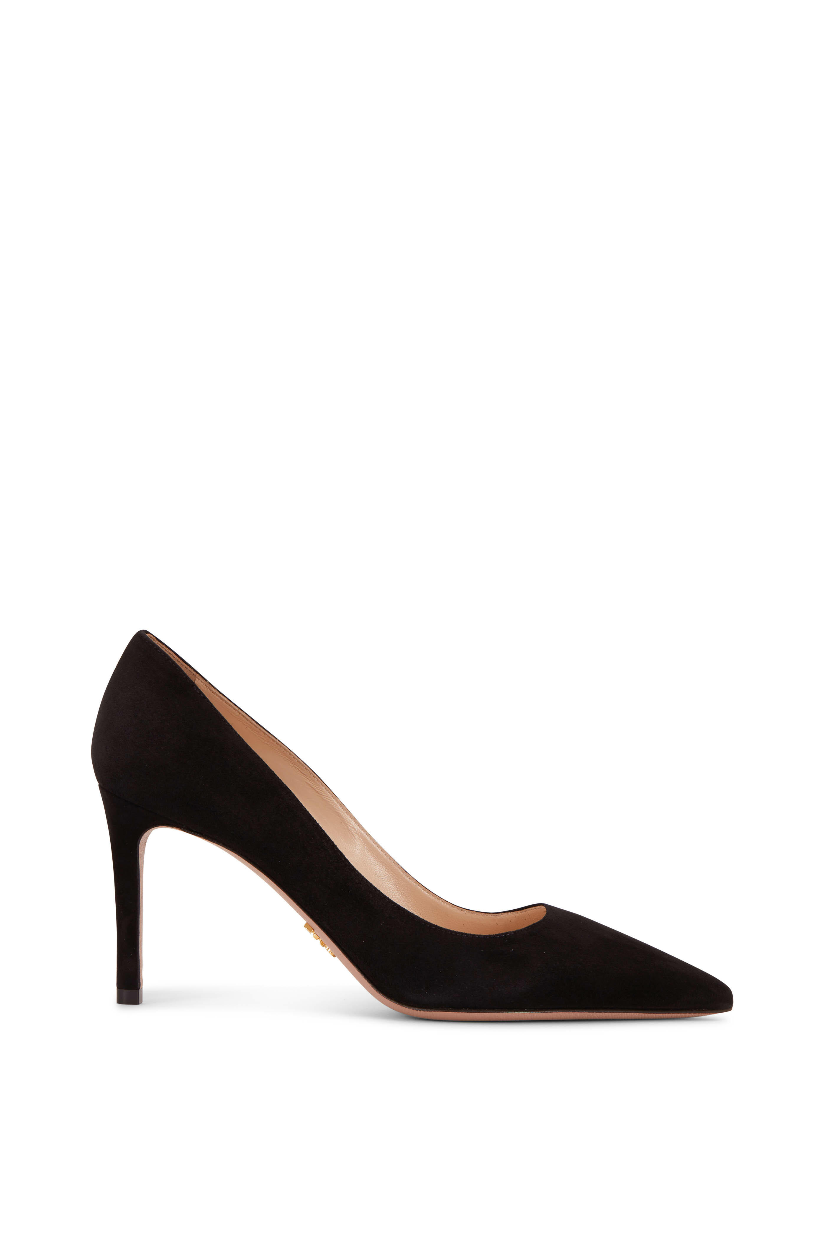 Prada - Black Suede Pump, 85mm | Mitchell Stores