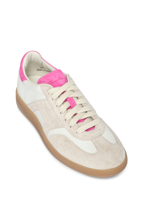 Santoni Olympic Pink & White Sneaker