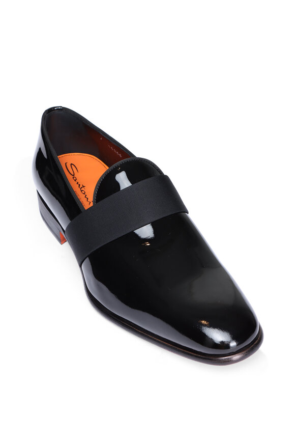 Santoni Isomer Black Patentee Leather Dress Shoe - view 1