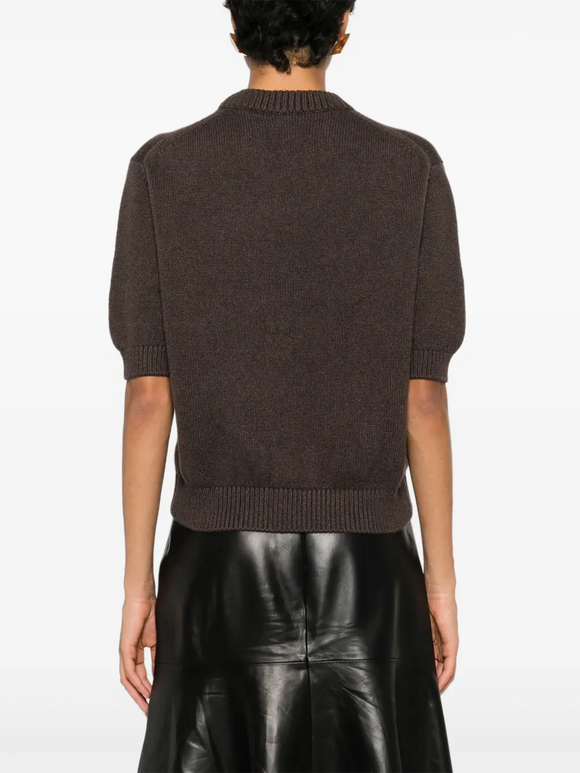 Khaite Davin Coffee Cashmere Sweater - view 8