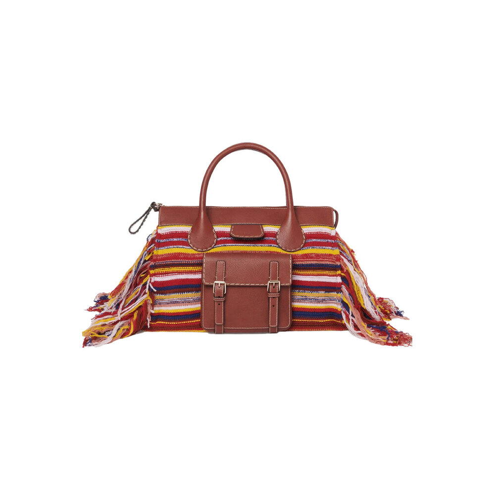 Chloé - Large Edith Top Handle Bag in Multicolor Red
