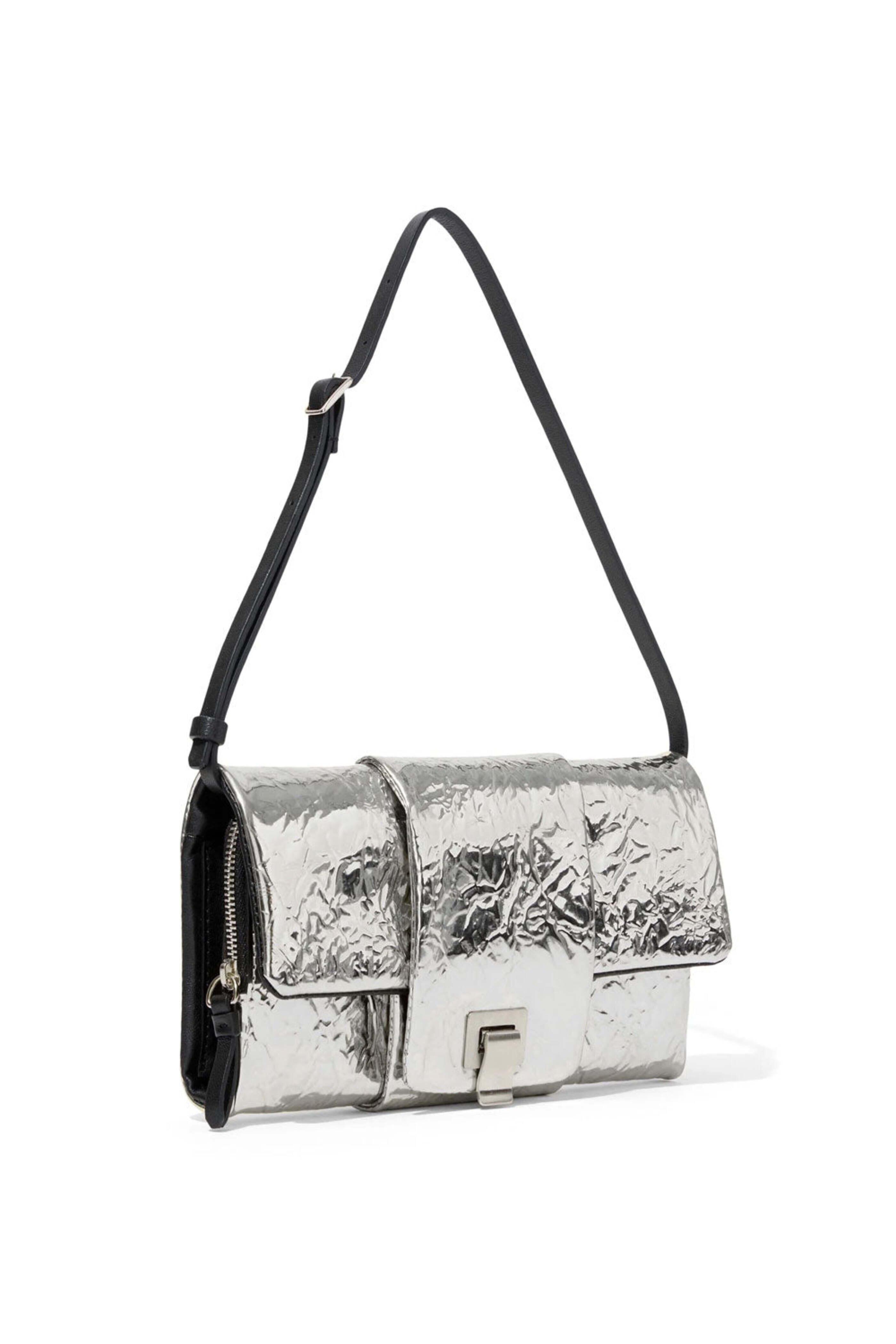 【Proenza Schouler】メタリックショルダーバッグ Proenza Schouler - Flip Metallic Shoulder Bag in Silver