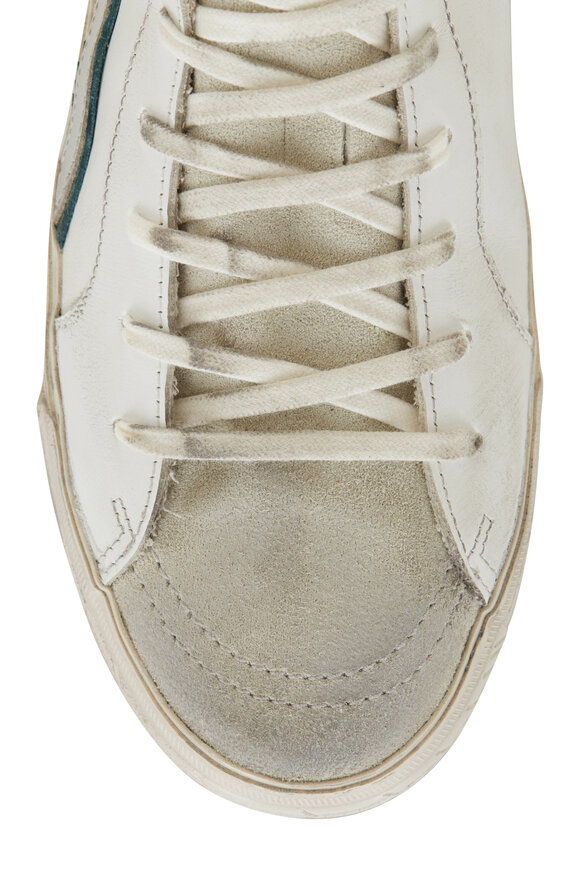 Golden Goose - Slide White Leather High-Top Sneaker