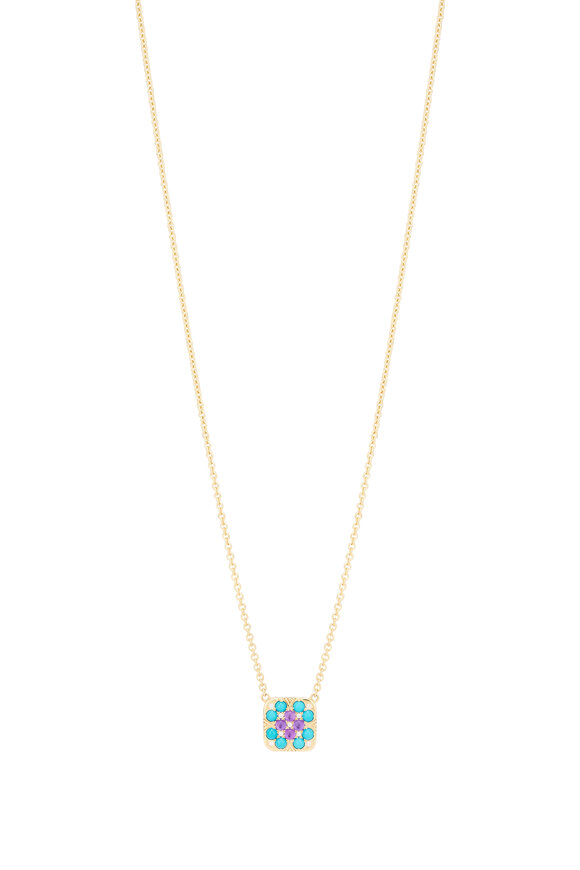 Harwell Godfrey Granny Square Iris Pendant Necklace