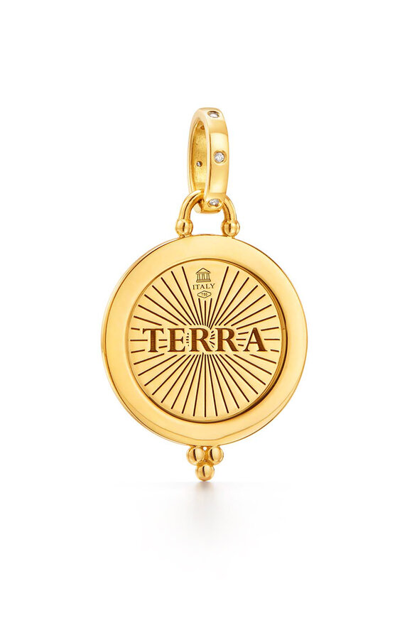 Temple St. Clair 18k Yellow Gold Diamond Terra Pendant - view 2