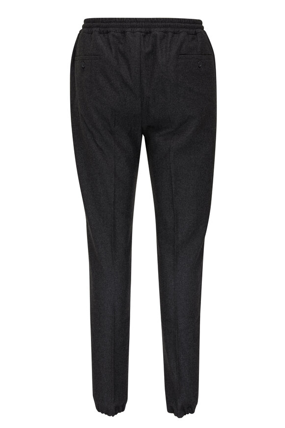 Ralph Lauren Purple Label - Dark Gray Wool Flannel Pant