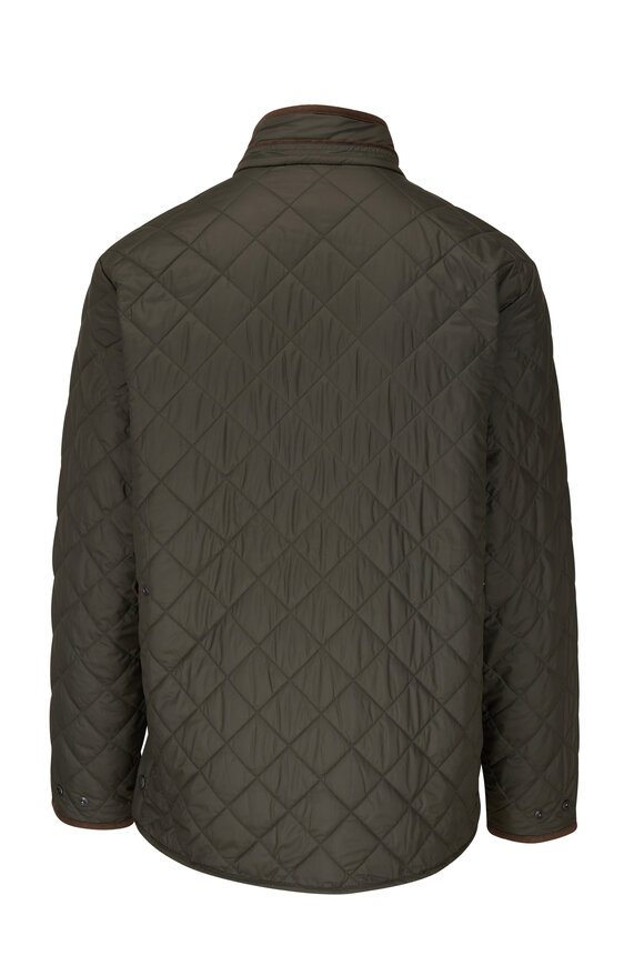 Peter Millar - Olive Suffolk Quilted Travel Coat