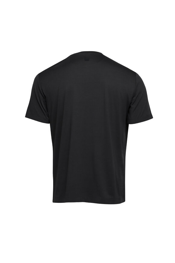 Colombo Military Green Silk & Cotton T-Shirt - view 2