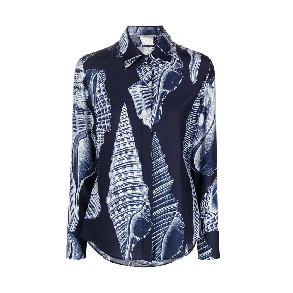 Stella McCartney - Navy Shell Print Willow Shirt
