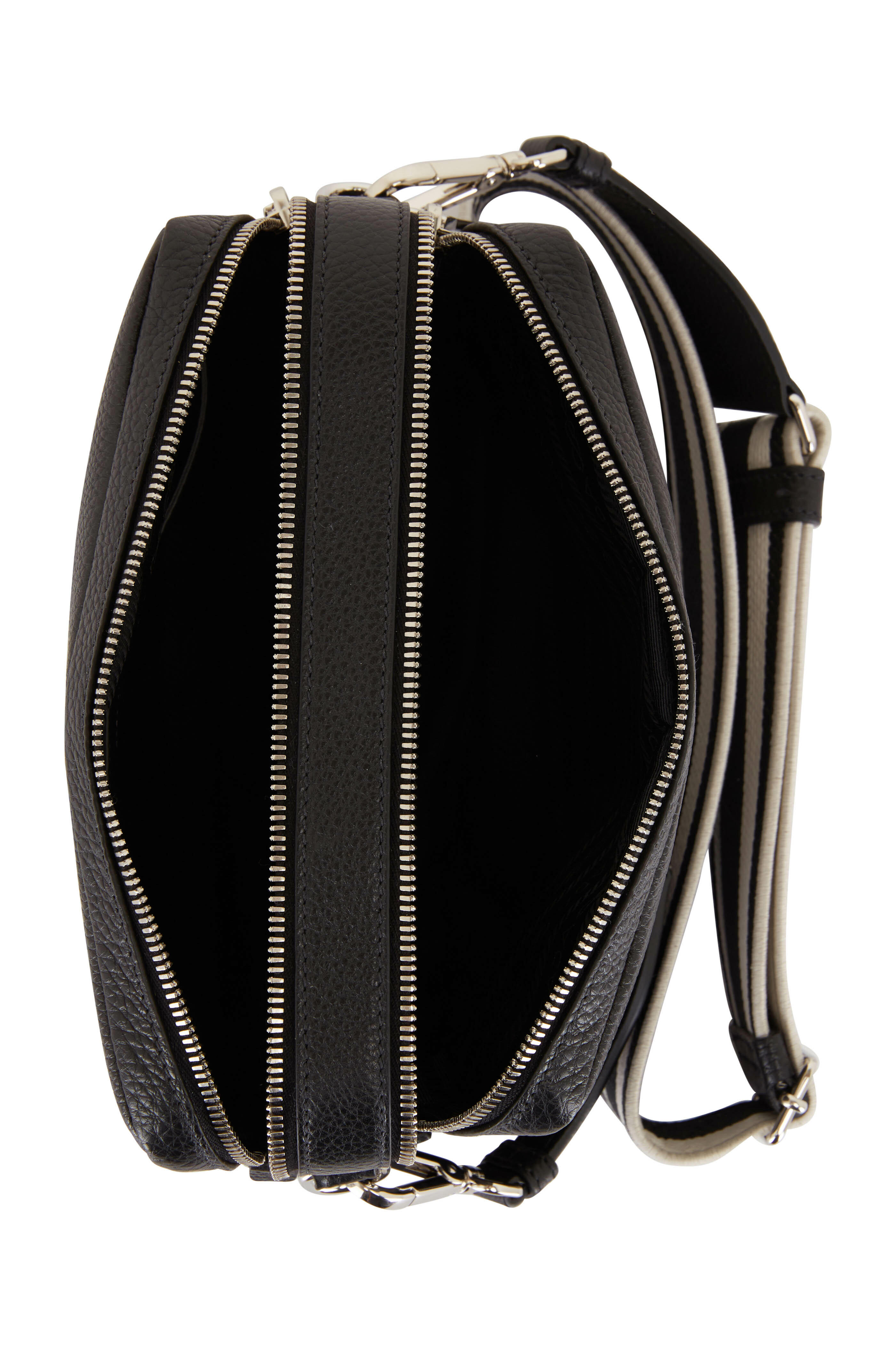 Prada Vitello Daino Pebbled Leather Zip Shoulder Bag