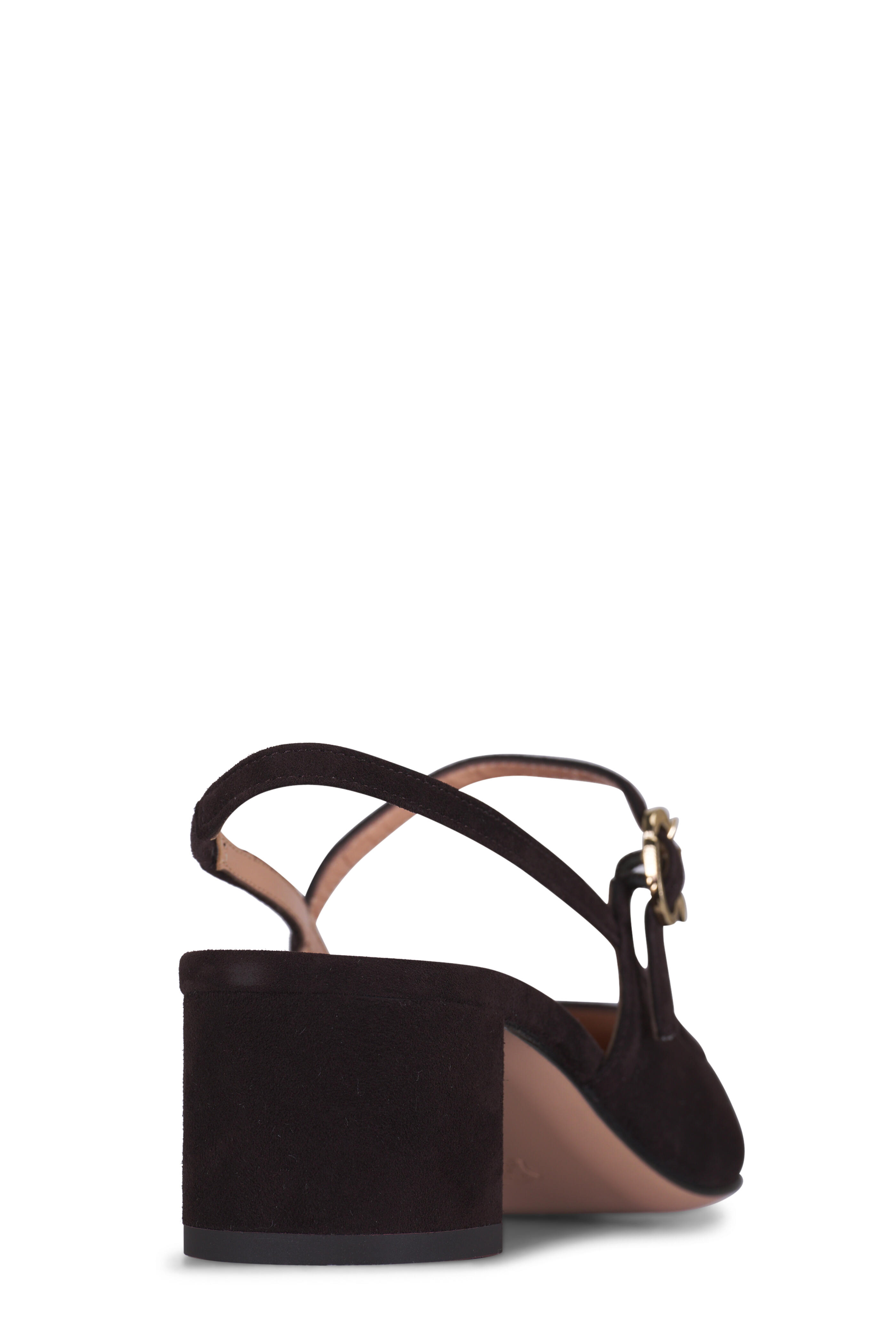 Gianvito Rossi - Allette Mocca Suede Slingback, 45mm