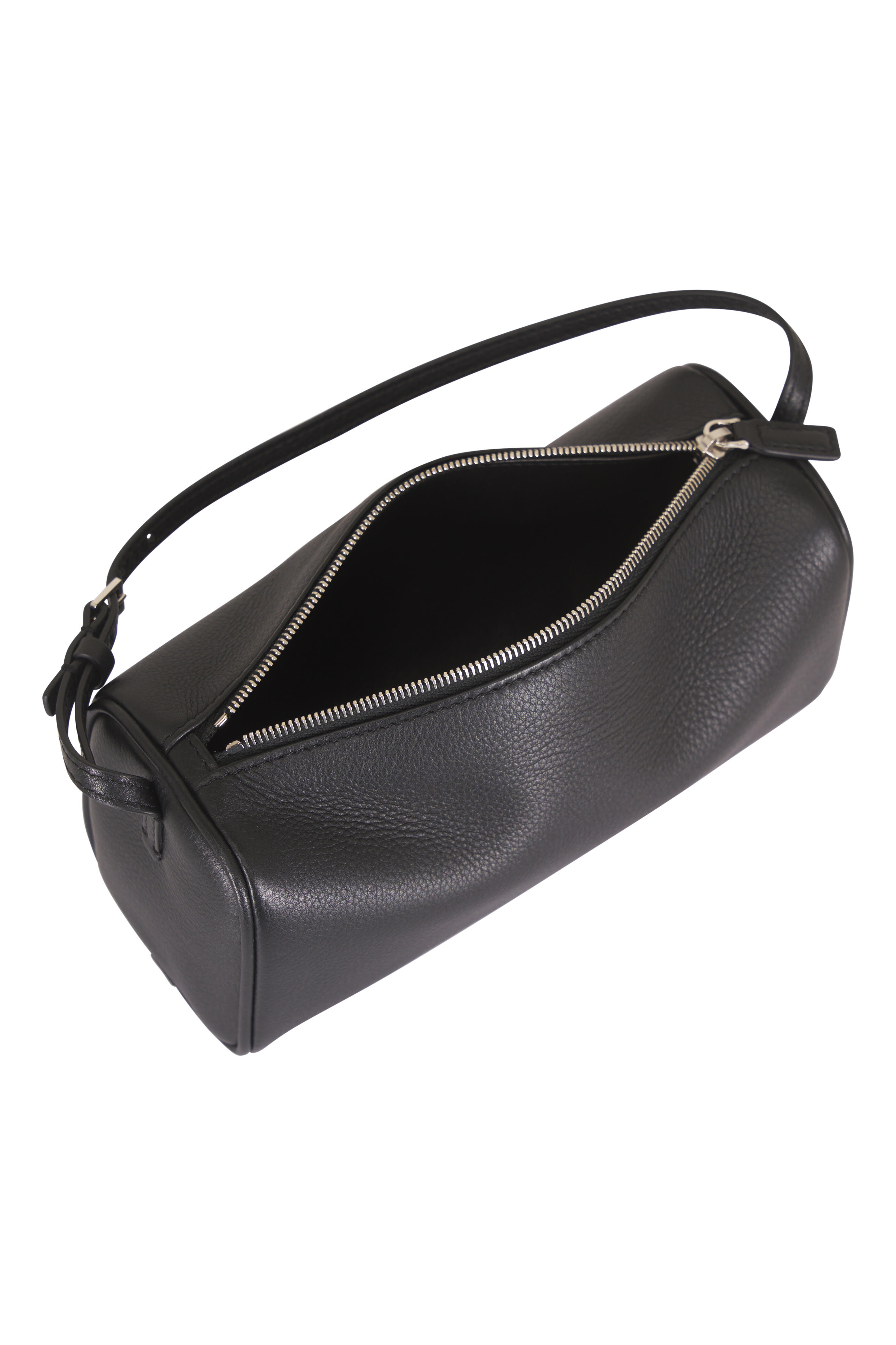 The Row - 90s Black Grain Leather Baguette Shoulder Bag - view 4