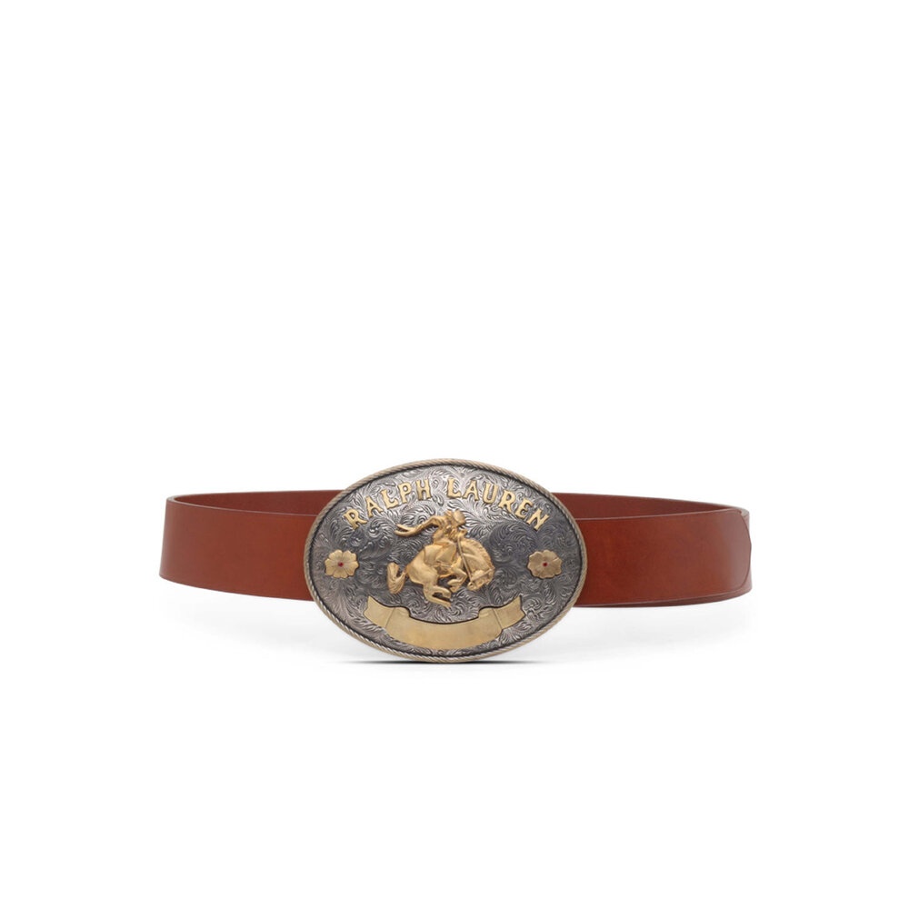 Lauren Ralph Lauren Burgundy Suede Belt with Gold-Tone Round Buckle Round-Buckle Suede Wide Belt for Women | Ralph Lauren® QA main image 3