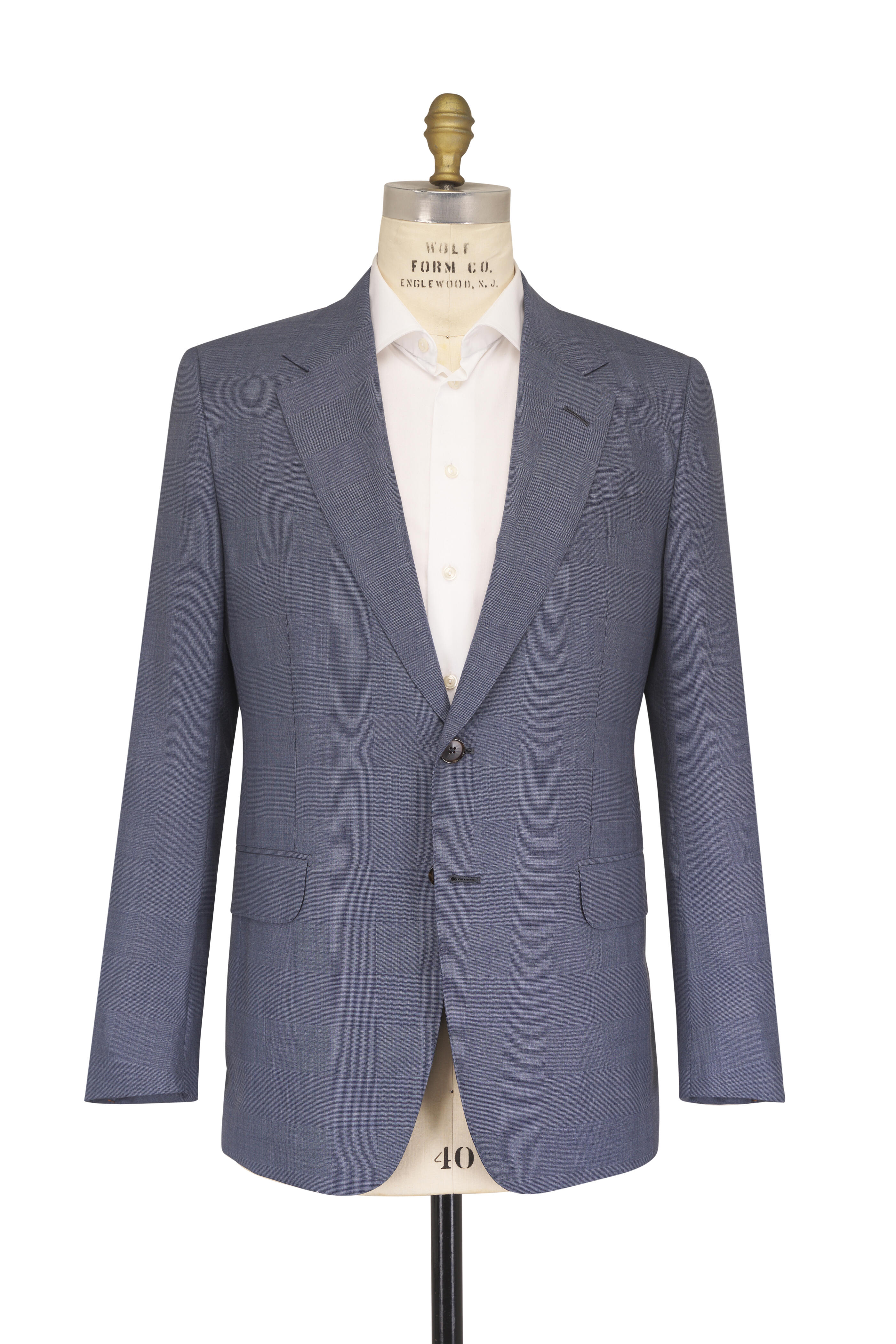 Zegna - Centoventimila Slate Blue Soft Plaid Wool Suit - view 2