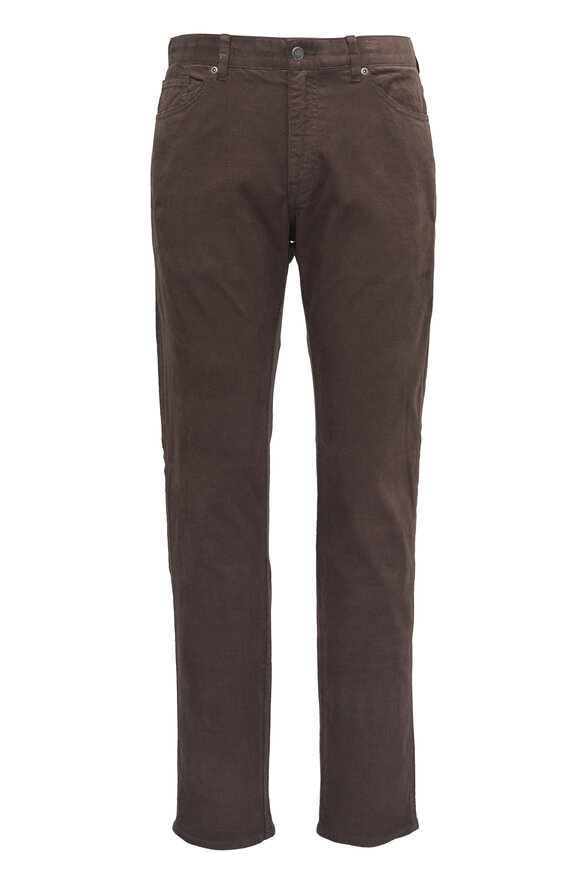 Peter Millar Super Soft Brown Corduroy Five Pocket Pant 