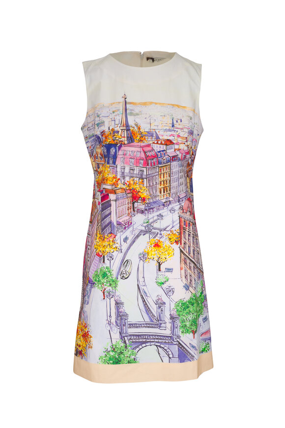 Rani Arabella Printed Paris Sleeveless Mini Dress