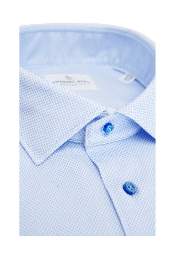 Emanuel Berg - 4Flex Solid Blue Sport Shirt