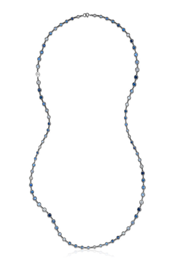Nam Cho 18k Multi-Shade Blue Sapphire  Necklace - view 1