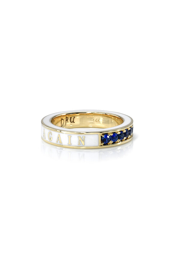Dru 14k Yellow Gold Sapphire "Begin Again" Ring - view 3