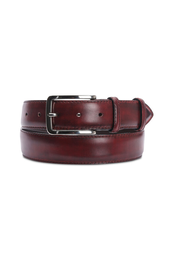 Bontoni - Dark Cherry Leather Belt 