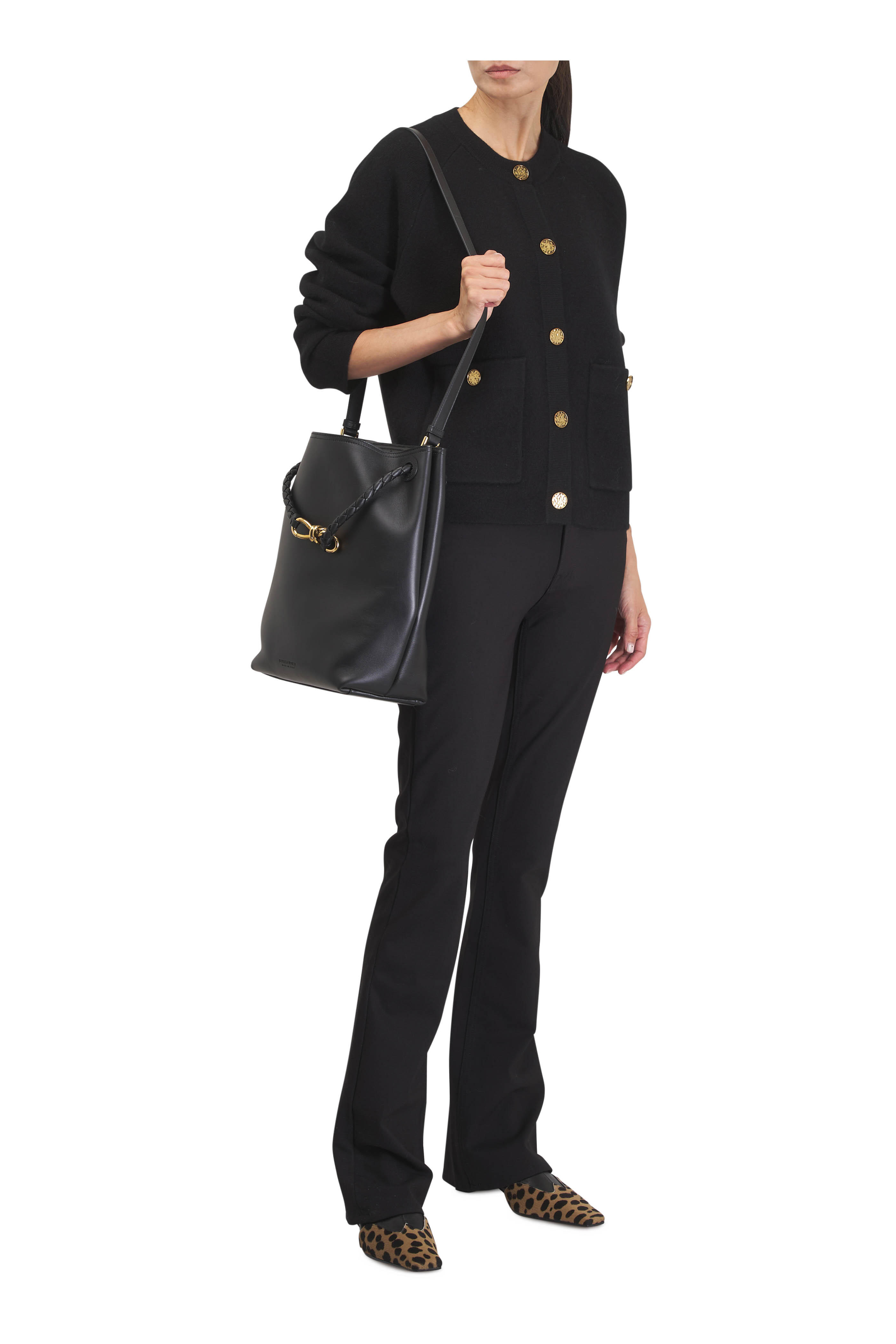 Mother - High Waisted Runway Black Flare Jean