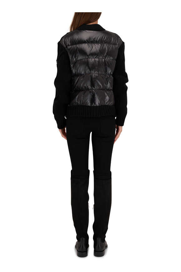 Moncler - Black Cable Knit Puffer Jacket 