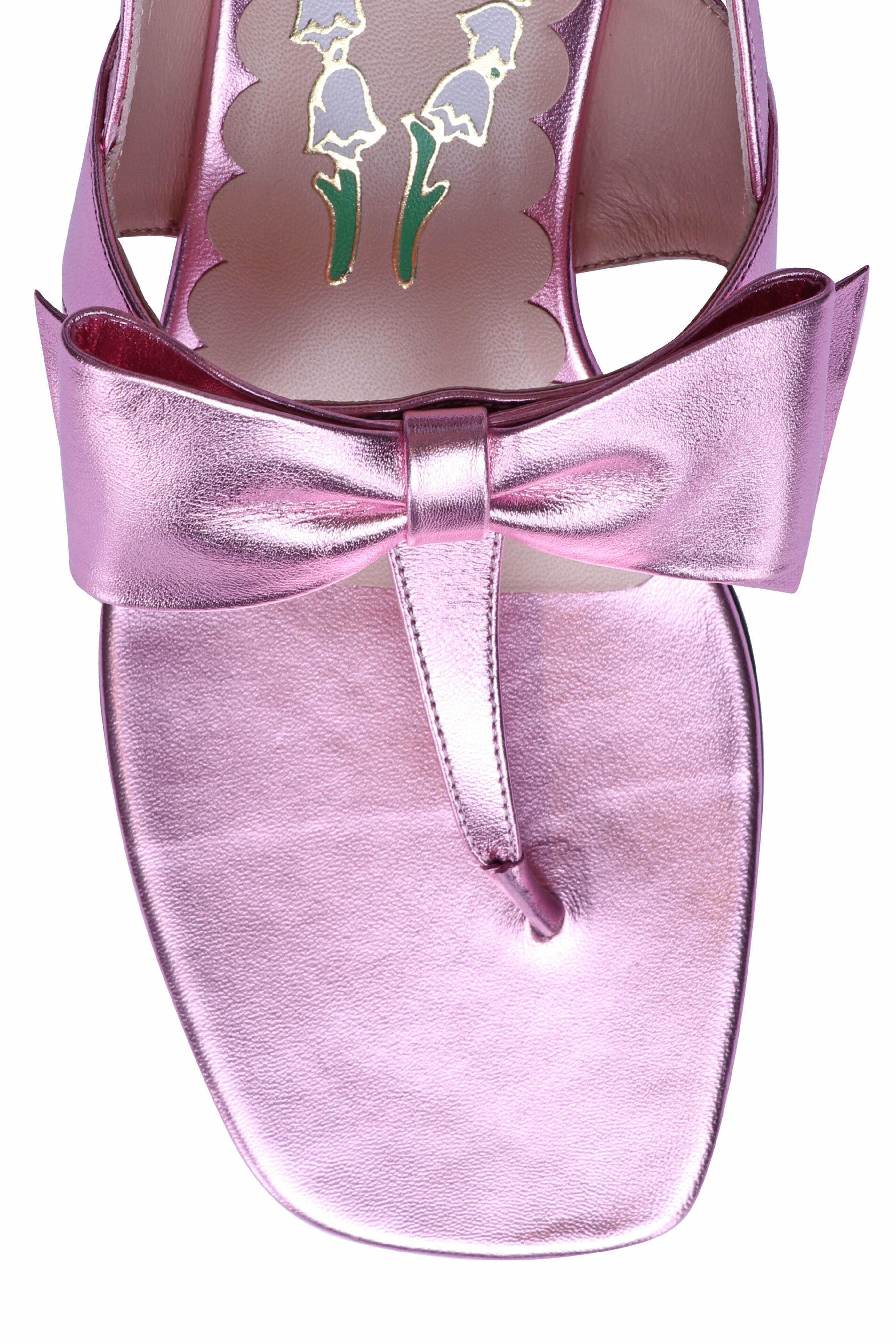 Valentino Garavani - Bowbow Purple Metallic Leather Sandal